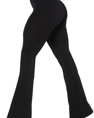 ODODOS Women's Bootcut Yoga Pants Tummy Control Non See Through Bootleg Gym Workout Pants